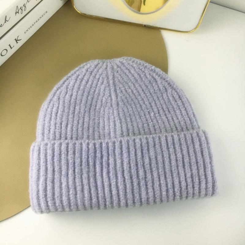 Big head circumference winter new knitted hat versatile blended warm cold hat fashion big head circumference cold hat women