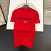 Espana Men's Summer Barcelona Design Letters Print Faith Y2k T-shirt Man Short Sleeved Tees Loose Pure Cotton Tops for Male