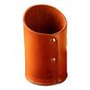 Am De Mas Pen Holder, Tochigi Leather, Cylindrical, Genuine Leather, Made In Japan, Handmade, Simple Design, PH-023, R Brown