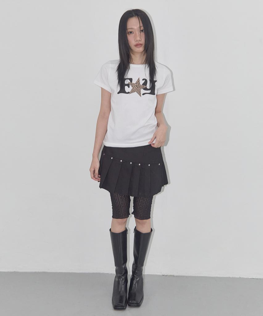 Клубная футболка FANCY CLUB с леопардовым принтом (белый) F25Qb100