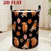 1pc Rustic Farmhouse Round Storage Basket with Animal & Floral Pattern - Shallow-Bottomed Suitable for Storage, Bedroom Organization, Basket with Stur