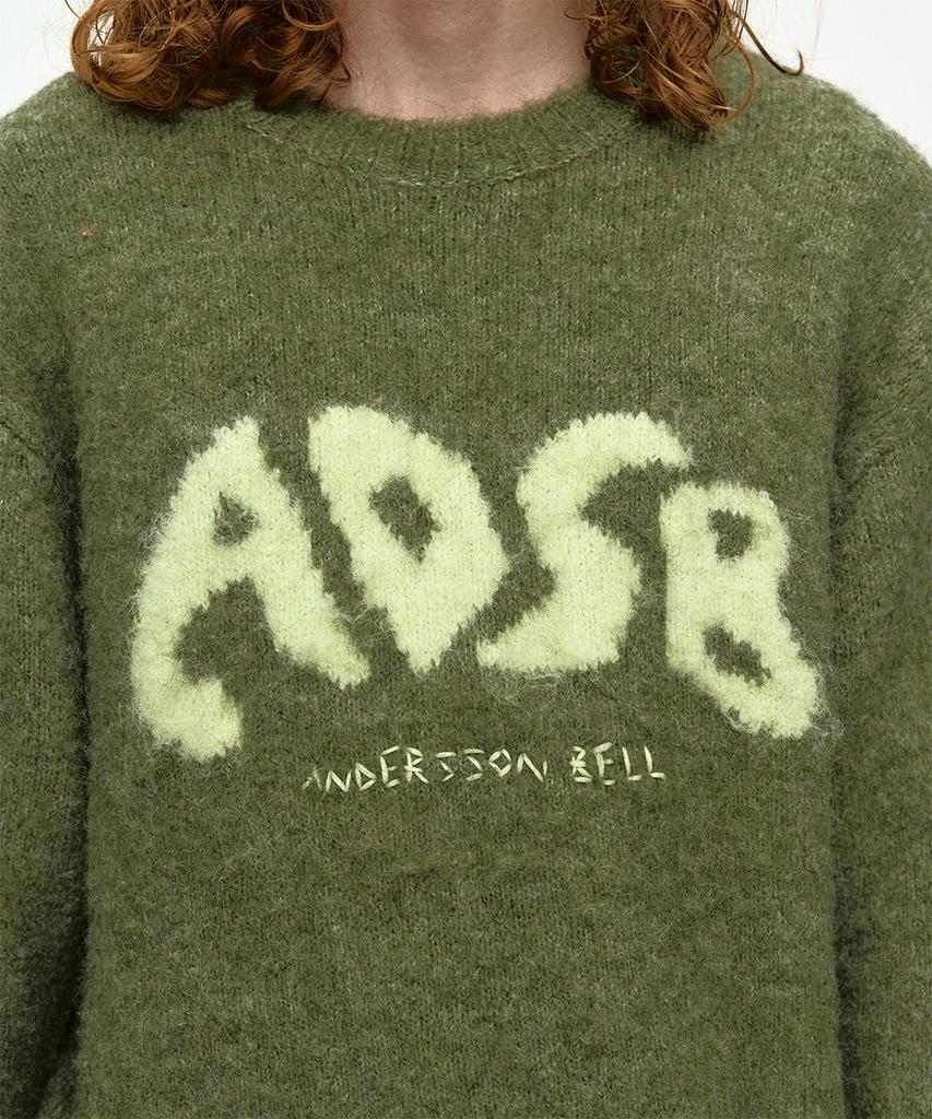ADSB ANDERSSON BELL Свитер с круглым вырезом и интарсией Adsb Atb1413M(зеленый)