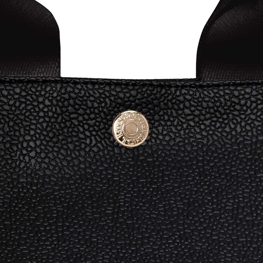 Сумка-тоут из кожи Scotch Grain Neo, однотонная, BREATH, черная [Topkapi], женская