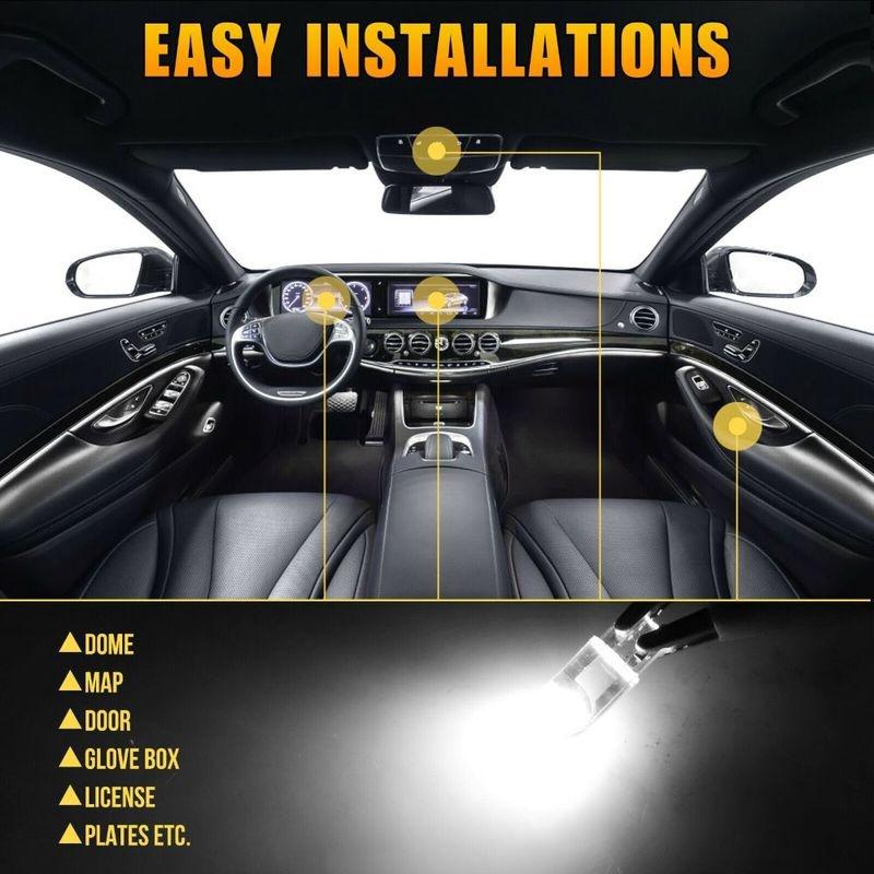 20/10/5/2 шт. 12 В белый светодиодный светильник T10 194 168 W5W 2825 COB светодиодный номерной знак внутренние лампочки 6000K прицеп грузовик автомобиль грузовик