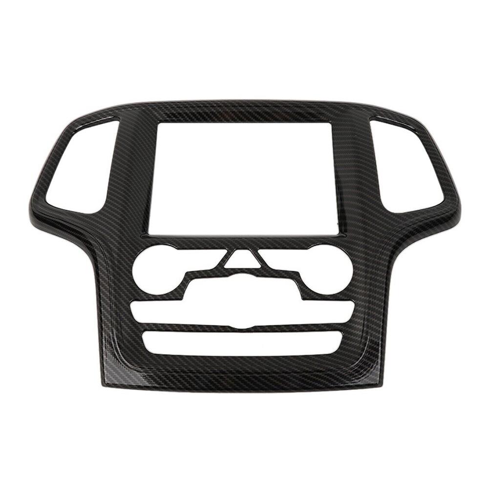 Накладка на панель навигации GPS для салона автомобиля для Jeep, Grand, Cherokee 2014-2018 Наклейка на панель навигации из углеродного волокна