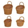 Retro Style Handwoven Wall Basket Multipurpose Household Container Portable Plastic Materials