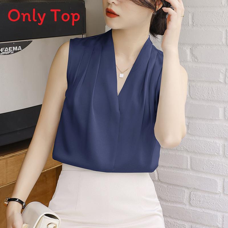 Satin Shirt For Women Long Sleeve With French Design And Classic Style For Office Wear