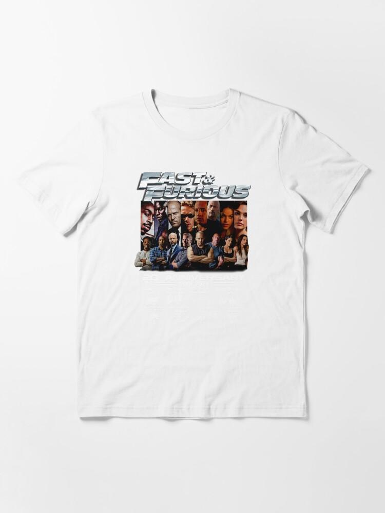Fast & Furious Fast Furious Movie Characters with 20th Anniversary 2001 2021 Essential T-Shirt
