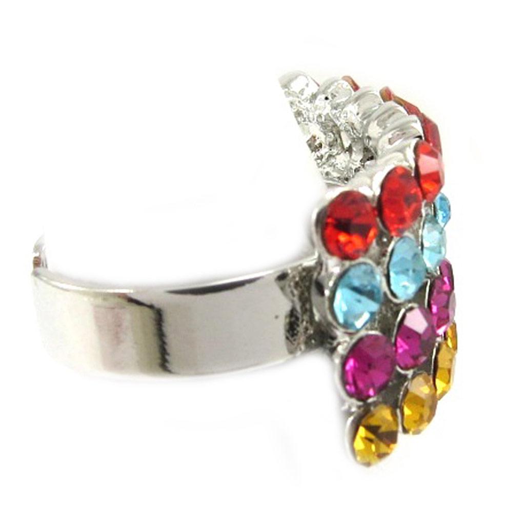 Les Trésors De Lily [E5128] - Tutti Frutti 'Crystal Love' Designer Ring