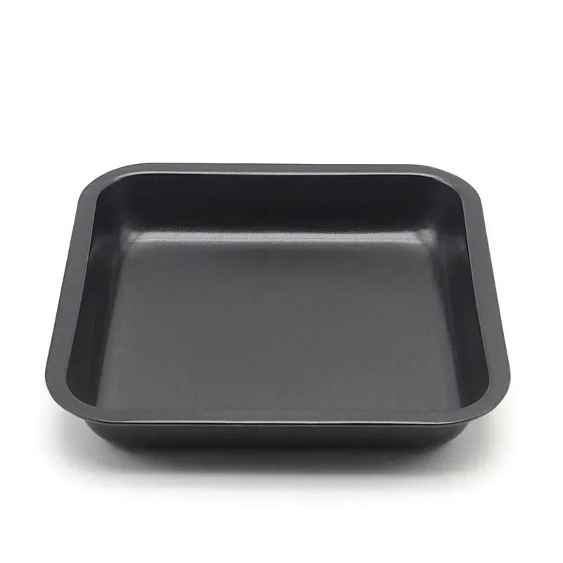 Non Stick Pizza Pan Bakeware Carbon Steel Square Deep Plate Tray Bread Cake Mold Kitchen Baking Tools Metal Shape for Baking