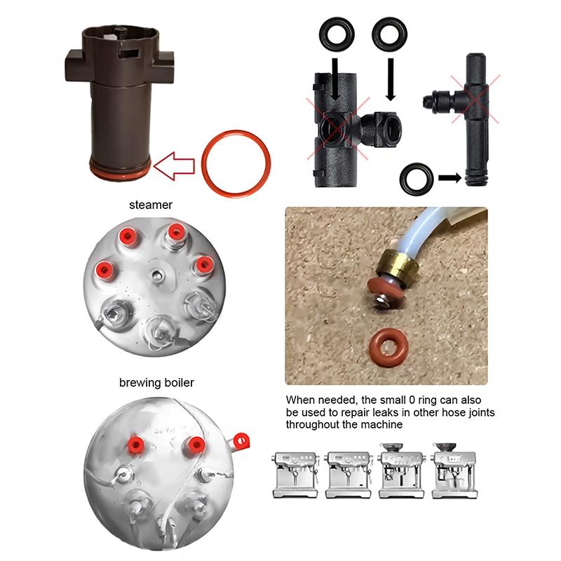 50 шт./компл. силиконовые уплотнительные кольца для кофемашин, набор для обслуживания уплотнительных колец, совместимые аксессуары для кофемашин