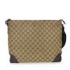 Used GUCCI Shoulder Bag 110054 GG Canvas/leather Beige Dark Brown Diagonally Hung