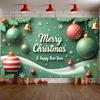 New Year Display Pine Branch Holiday Backdrop Xmas Display Red Decorative Festive Banner For New Year Celebration Indoor Event