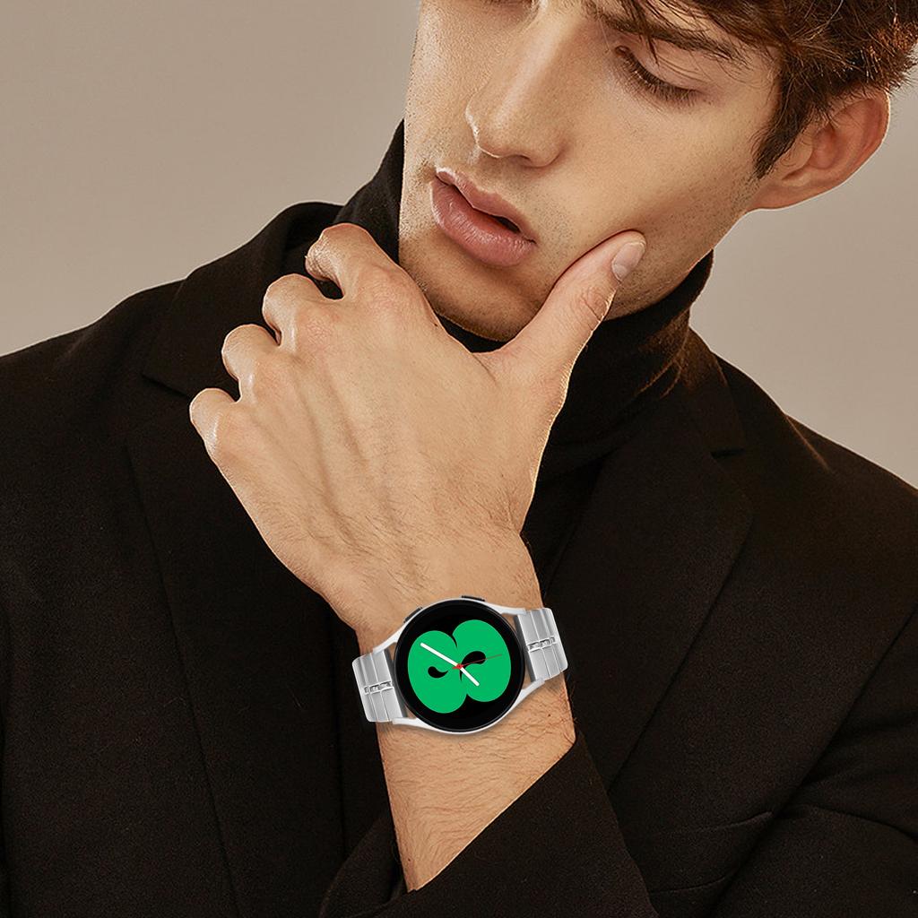 For Samsung Galaxy Watch Active2 40mm/44mm Stainless Steel Strap Line Design Replacement Wrist Band