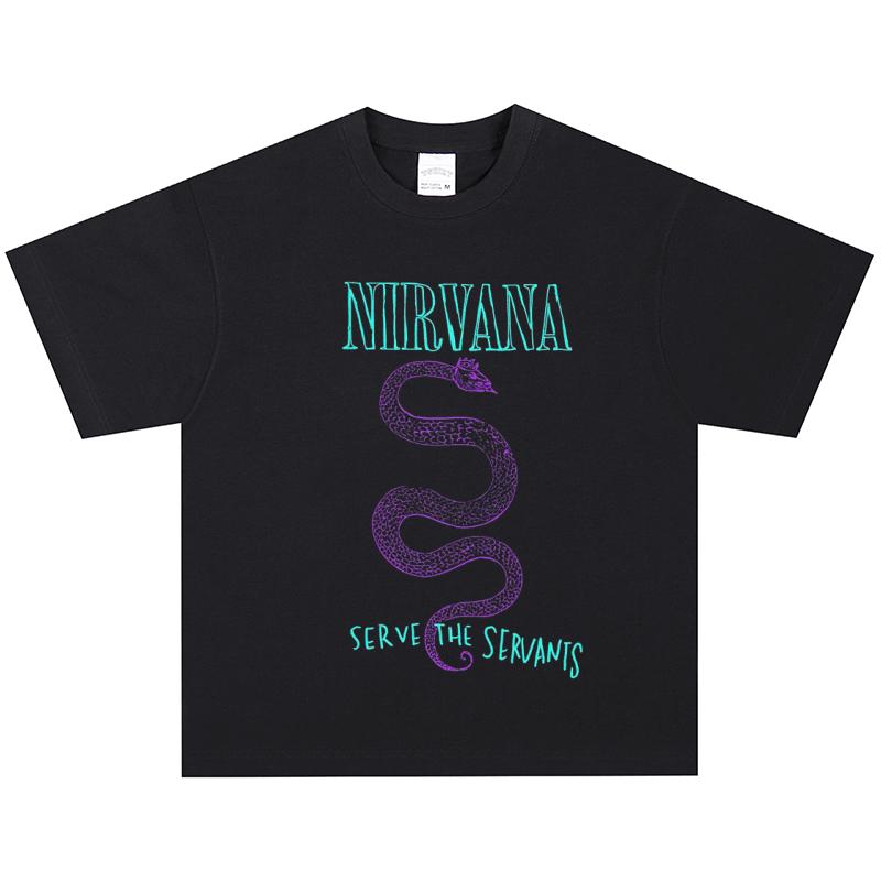 Футболка Nirvana, Мягкая ткань, Повседневная