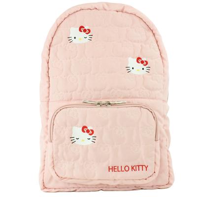 Стеганый розовый рюкзак с вышивкой Hello Kitty и