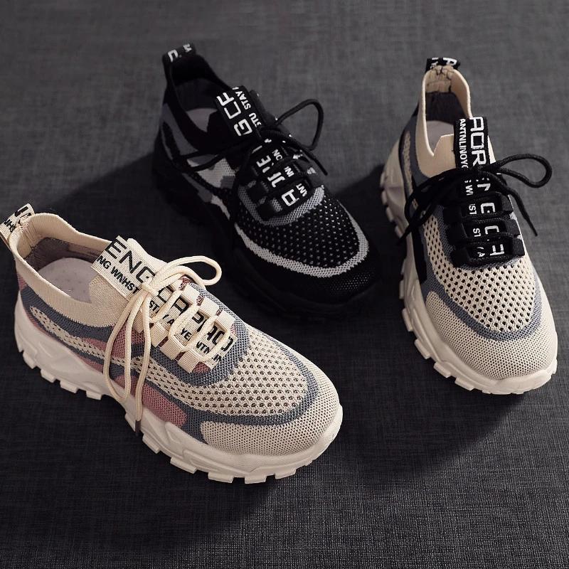 2024 Ladies New Thick Soled Shoes Mesh Breathable and Nonslip Footwear Fashion Comfort Sneakers Casual Lightweight Women's Shoes