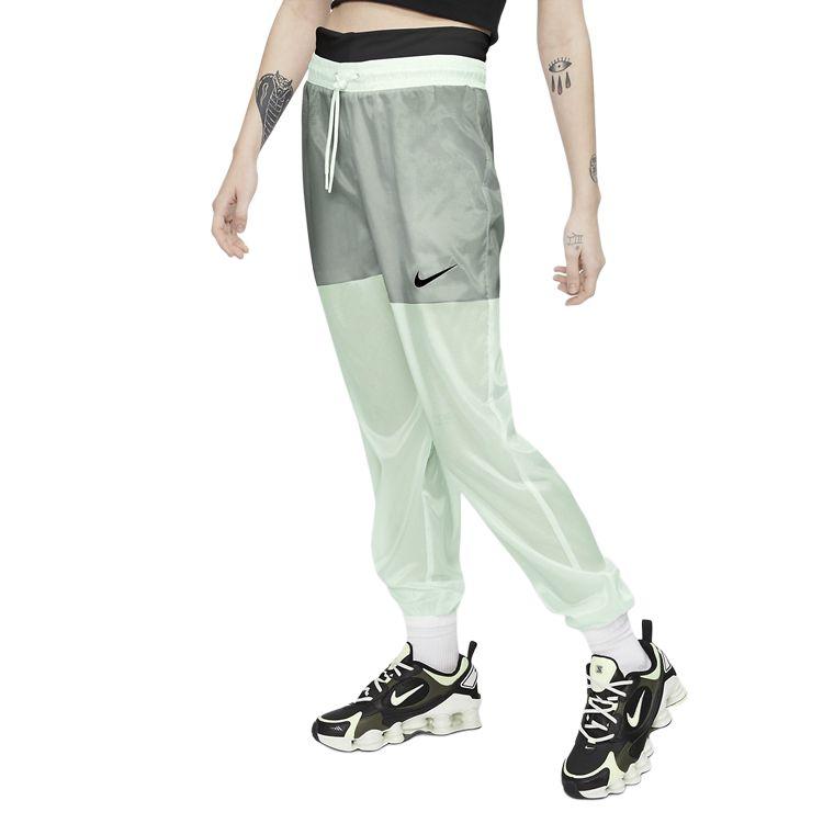 Nike Тканые спортивные повседневные брюки женские светло-неоново-зеленые CJ3007-318