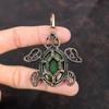 Подвеска из хризопраза Боулдера, подвеска из медной проволоки, ювелирное изделие ручной работы, подвеска из драгоценного камня черепахи, медная бижутерия, женская подвеска, подарок для мамы