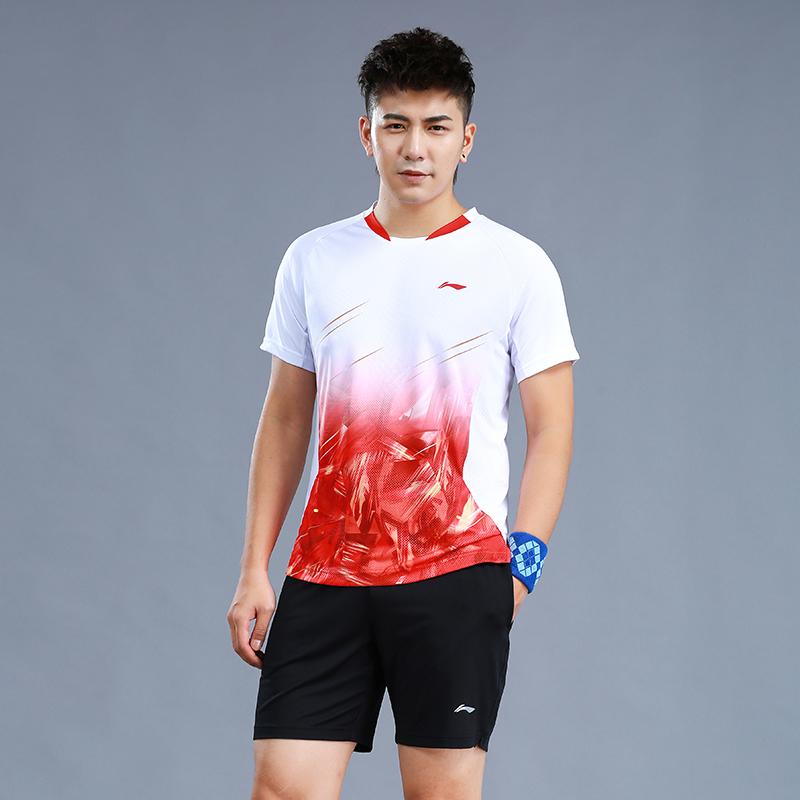 Коллекция Li Ning для бадминтона Бадминтонная футболка Мужская AAYTA01-1