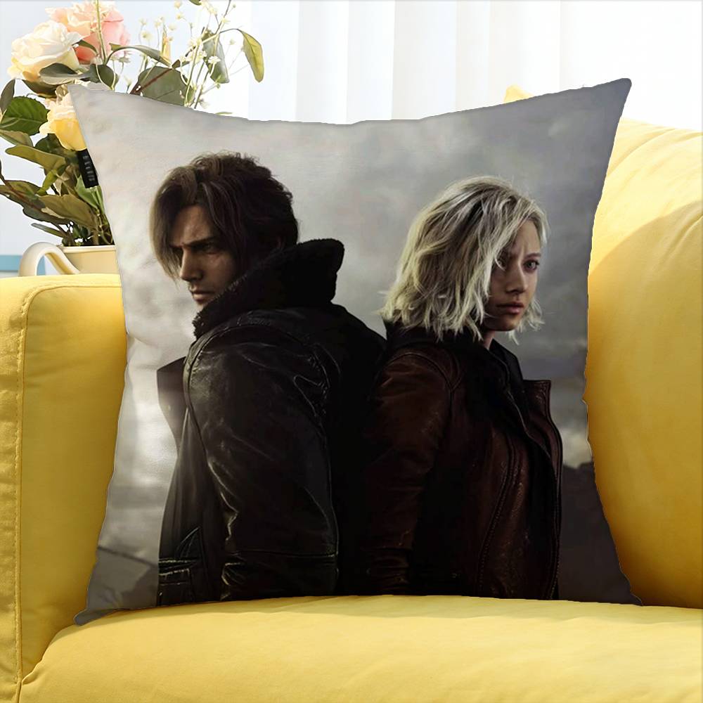 Game R-Resident E-Evil Requiem Leon Various Sizes Square Pillow Case For Car Home Bedchamber Decor