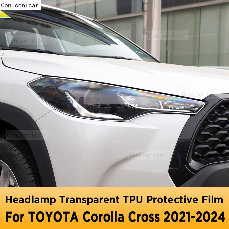 For TOYOTA Corolla Cross Hybrid -2024 Car Exterior Headlight Anti-scratch Front Lamp Transparent TPU Protective Film