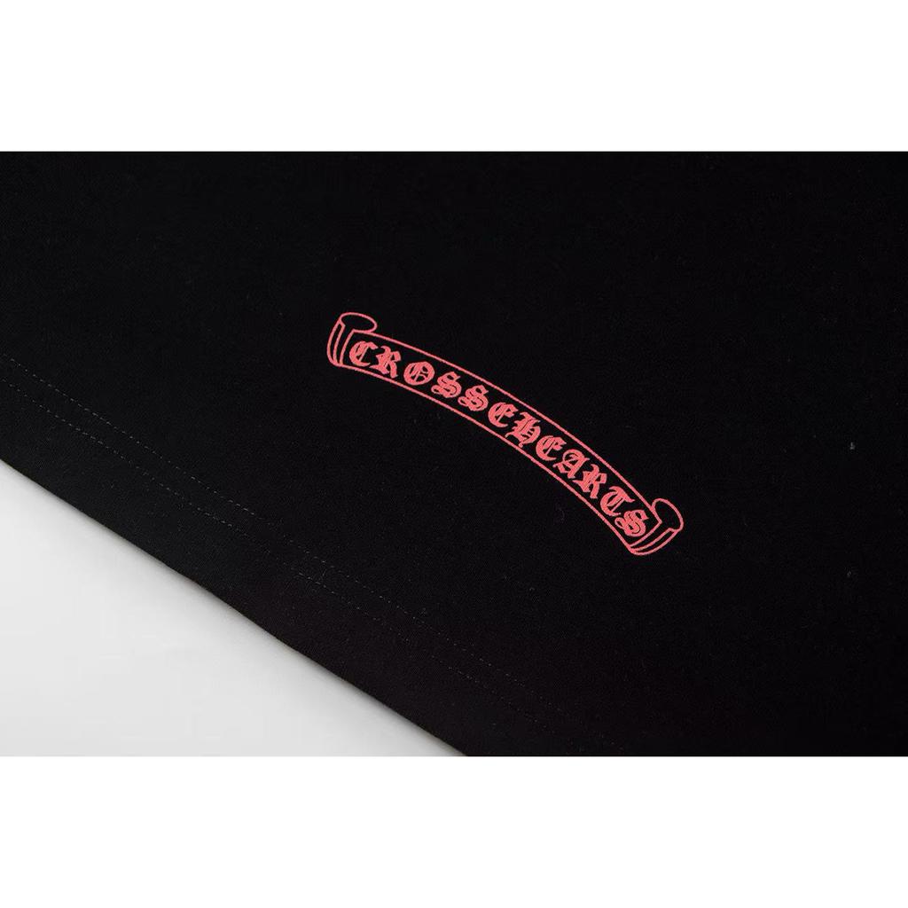 W359 CHROME HEARTS 2025 Summer New High Quality Cotton Round Neck Loose Large Size Men's and Women's T-shirt Couple T-shirt