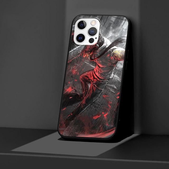 Чехол для Apple Iphone 11 13 12 Mini 14 Pro Max Xr 7 8 +Se 2020 Xs 6 6s Plus 5 5S, черный силиконовый чехол для телефона с бензопилой в стиле аниме