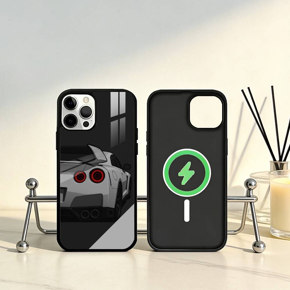 Car JDM R35 Phone Case For iPhone17,16,15,14,13,12,11 Plus,Pro Max Magnetic For Magsafe Wireless Charging