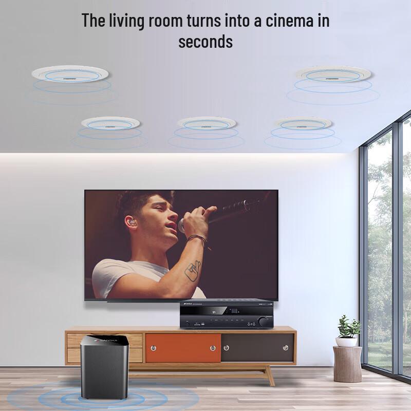 SANSUI T2 5.1 Channel Home Theater Ceiling Speaker System (CN version)