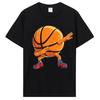 Dabbing Basketball Ball Funny Men Women Sports Player Dab T-Shirt Basketball-Lover Graphic Tee Cotton Tops Streetwear Clothing