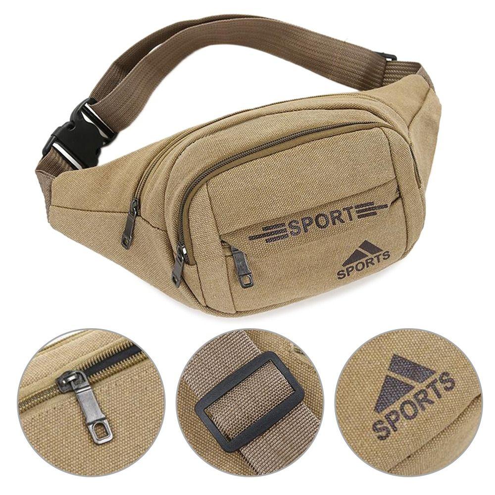 Сумки для бега Мужские сумки через плечо Холщовая поясная сумка Товары для путешествий на открытом воздухе