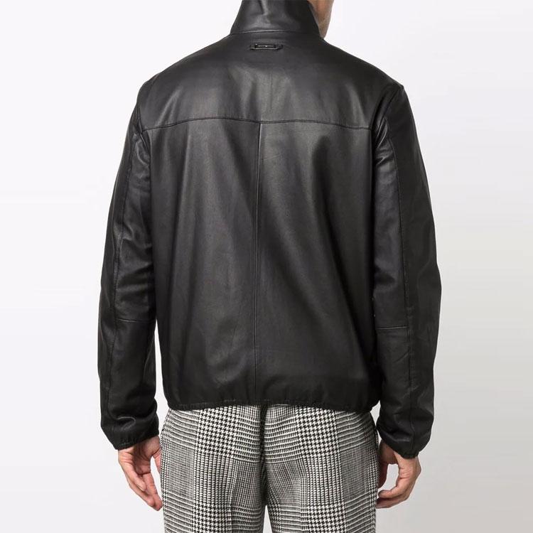 Emporio Armani Кожаная куртка мужская черная 01R55P-01P54-999