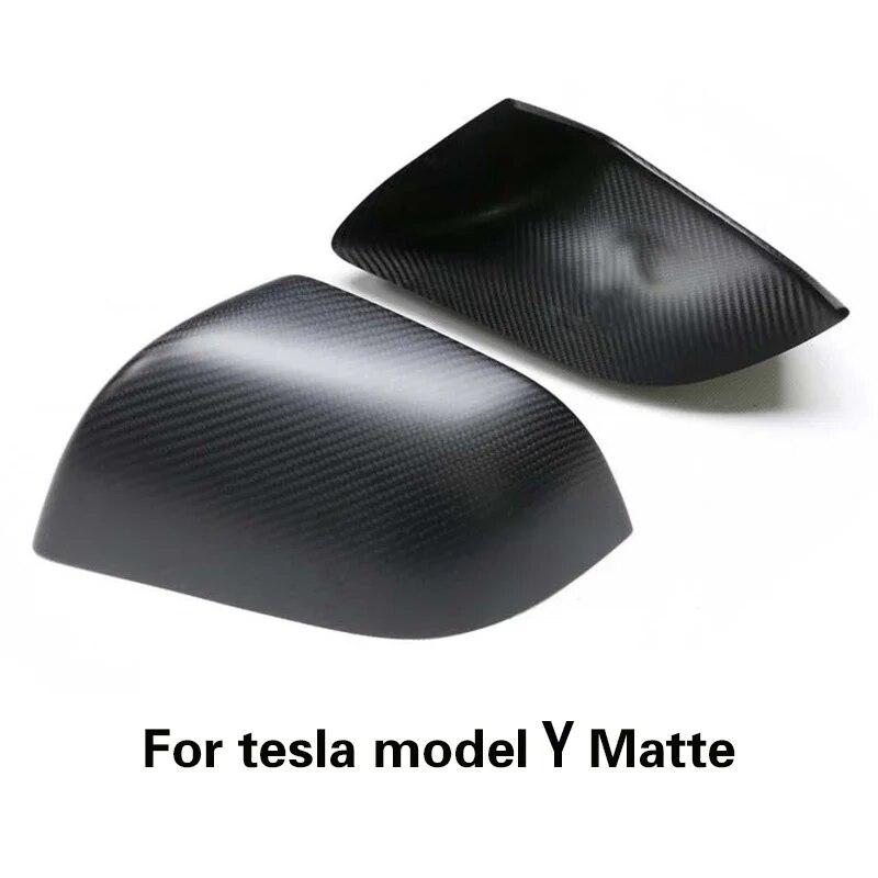 For Tesla Model 3 Model Y Original Rearview Mirror Cover Real Carbon Fiber Rear View Mirror Shell Auto Styling Protector Part