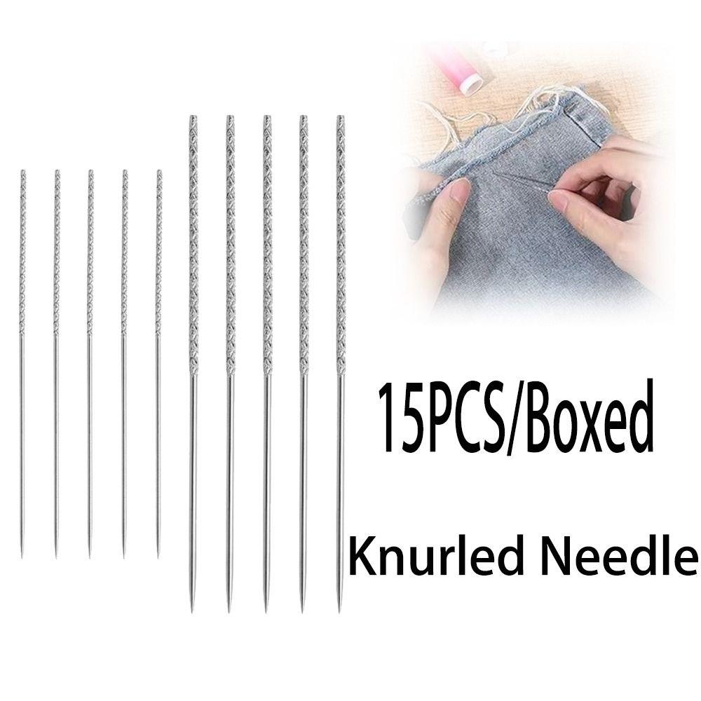 15PCS/Boxed Knurled Needle Lightweight Snag Repair Needle for Woven Fabric Cloth