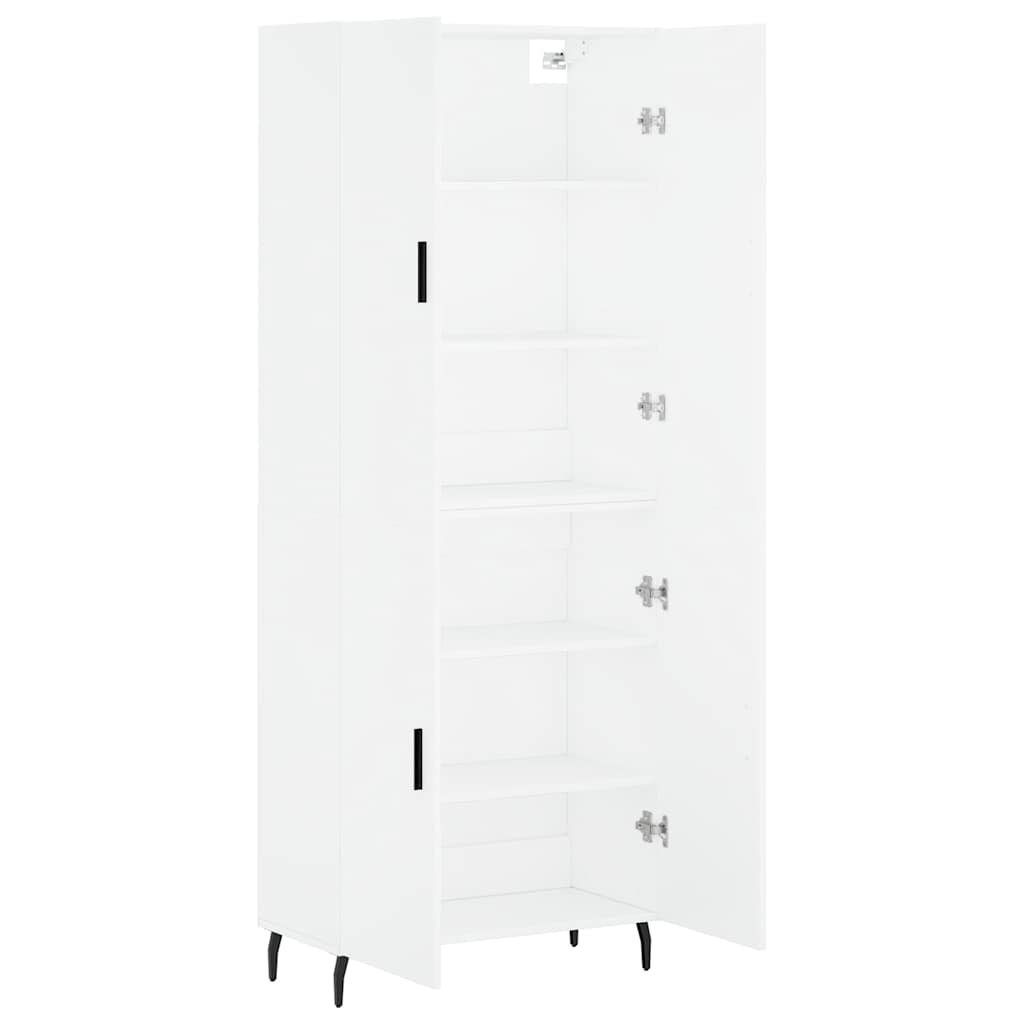 Vidaxl Witrynka, Biała, 69,5X34X180 Cm, Materiał Drewnopochodny