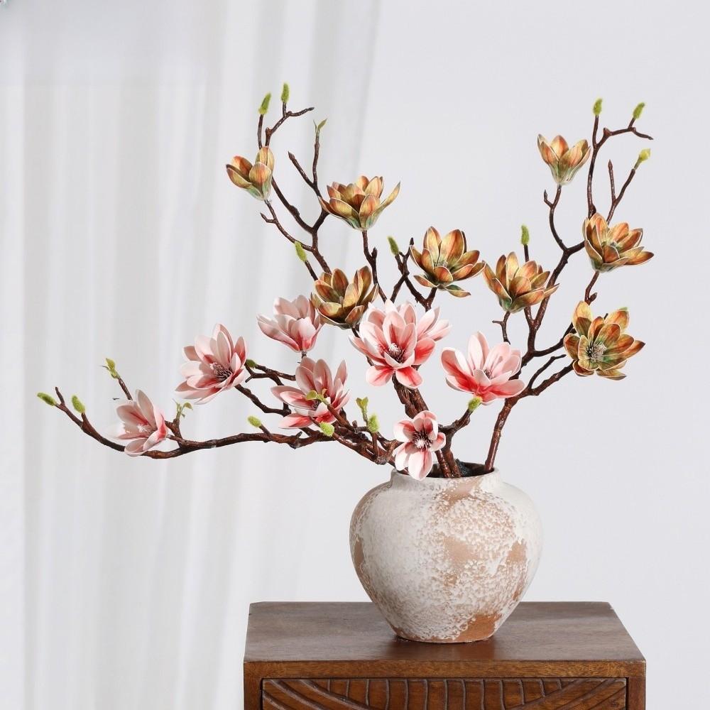 Blossom Artificial Faux Plants Multi-Bloom Plastic Fake Flower Home Decor