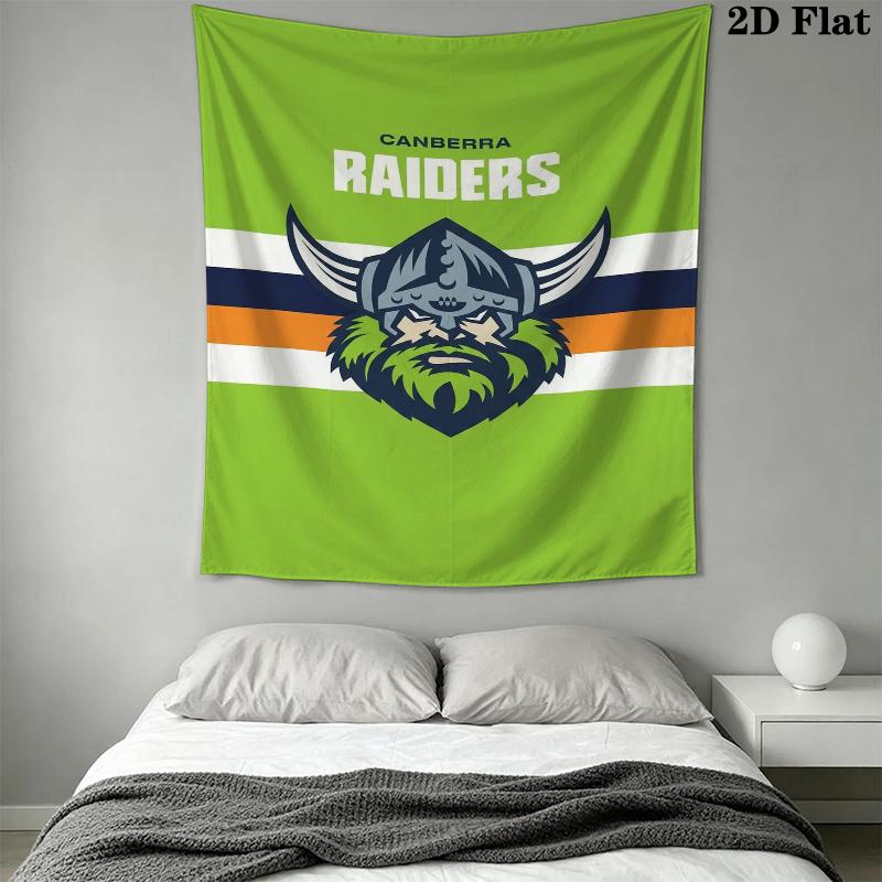 Canberra Raiders Wall Tapestry Aesthetic Wall Hanging Printed Fabric Blanket Decorative Tapestries for Bedroom Living Room Home Decor