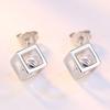 Серебряные серьги-кубики Рубика Love для женщин, японские и корейские простые модные темпераментные персонализированные квадратные серьги для сережек