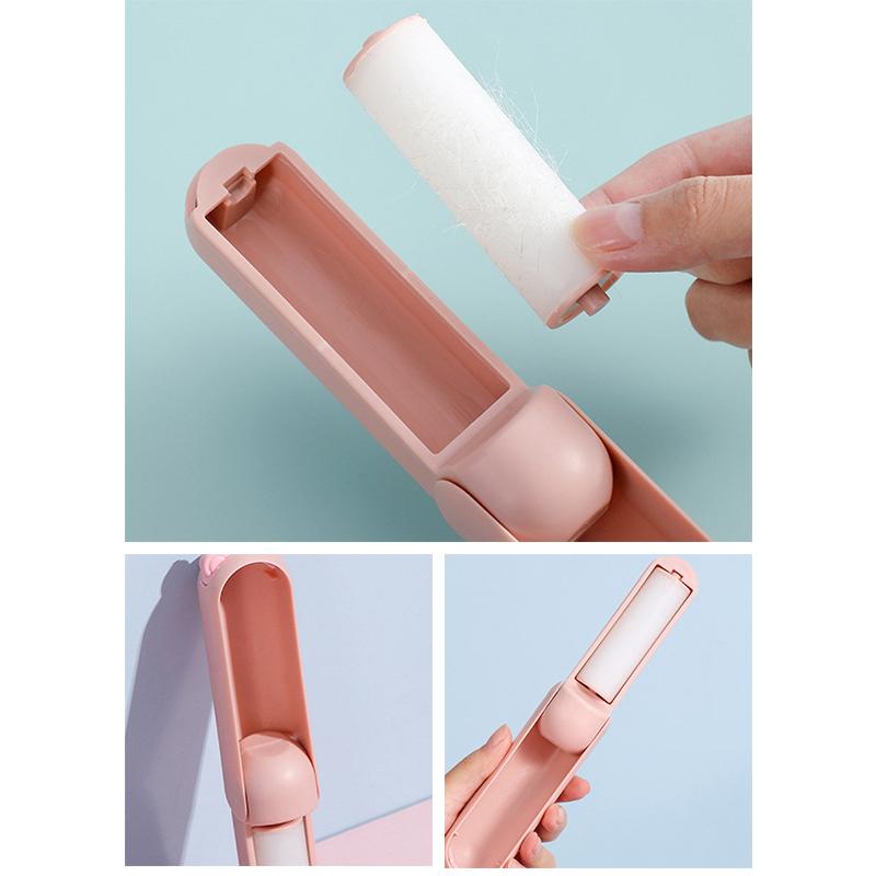 Многоразовый моющийся ролик для одежды, средство для удаления шерсти домашних животных, пылеудаляющий элиминатор, щетка для волос, липкий складной пылесборник