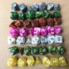 7Pcs/set Pearl Pattern Polyhedral Digital Dice for DND TRPG RPG Cthulhu COC Board Game Running Team Dnd Dice Set Number Dice Kit
