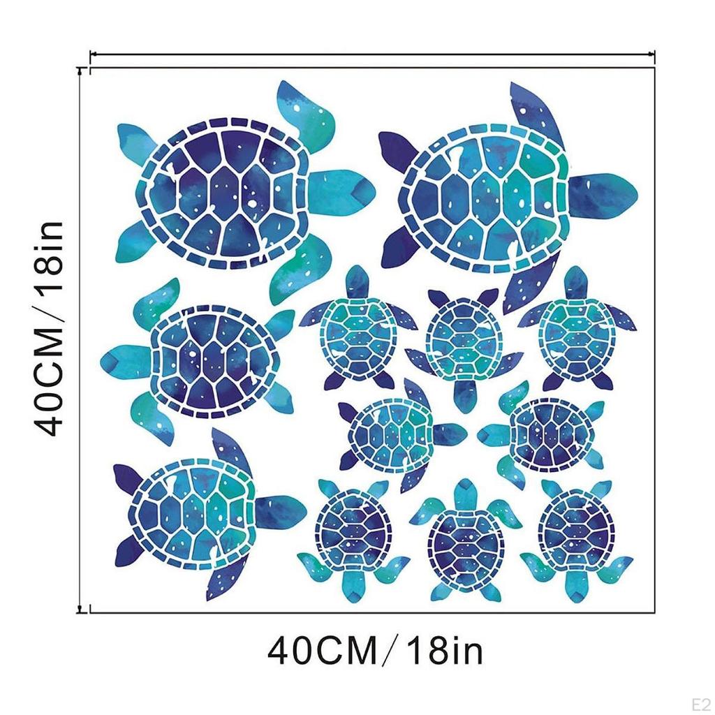 Sets Sea Turtle Wall Decal Sticker Decorative Decoration Peel and Sticky Underwater for Home