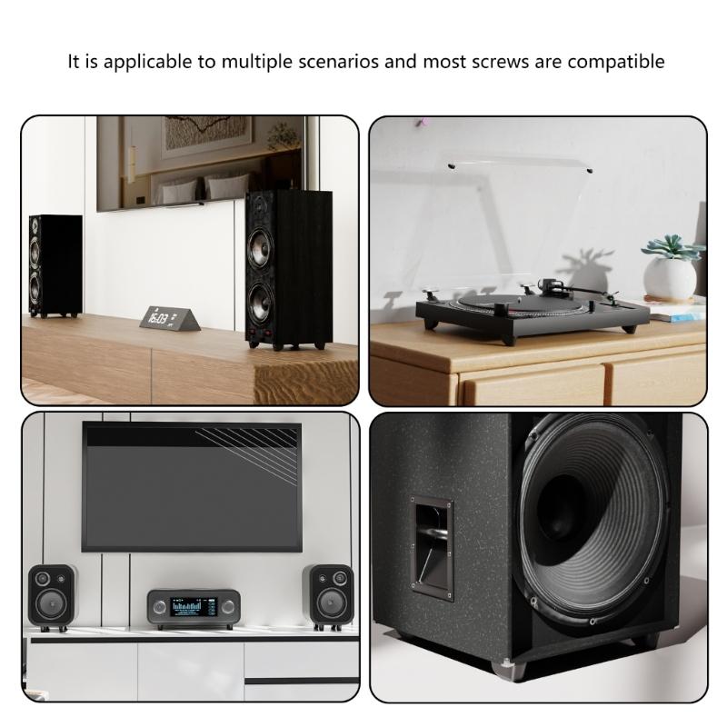 6pcs Premium Silicone AntiSlip Shock Absorbing Feet Pad For DJ Equipment Speaker Bases Turntable Vibration Dampening