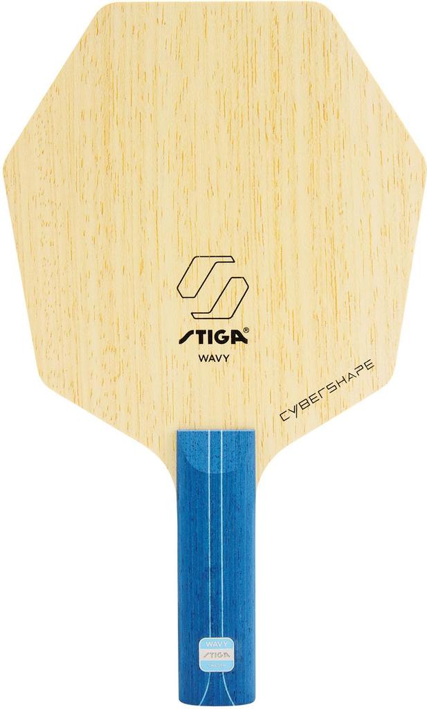 STIGA Cyber Shape Wavy STR Shakehand Table Tennis Racket 5-Ply Wood 2-Layer Ultrafiber Beige Control Speed Paddle