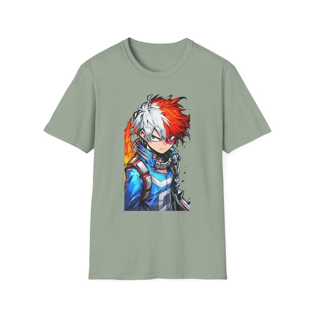 Unisex Jl Anime TShirt Softstyle My Hero Academia Shoto Todoroki