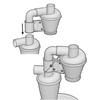 Double Filtration Cyclone Dust Collector 50mm/2'' DIY Turbocharged Woodworking Filter Industrial Separator Collector Canister