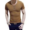 Модная тонкая мужская футболка, мягкая и удобная дышащая хлопковая мужская рубашка для фитнеса и отдыха