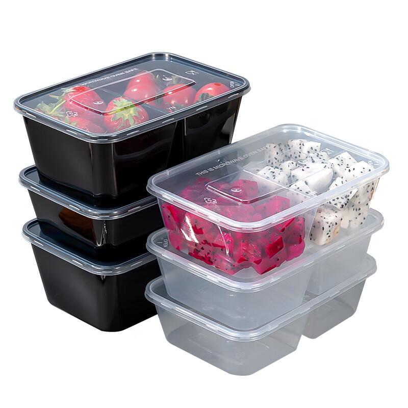 Одноразовый контейнер для еды на вынос с двумя отделениями