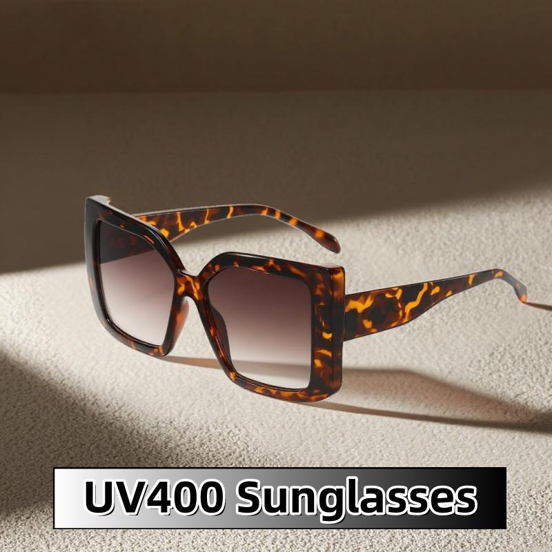 Унисекс Большие Прямоугольные Солнцезащитные Очки Защита UV400 Контрастные Цвета Универсальные Оттенки для Сценических Выступлений