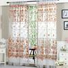 Gauze Peony Tulle Curtain Elegant Transparent Curtain Modern Sheer Curtains  Home Decoration